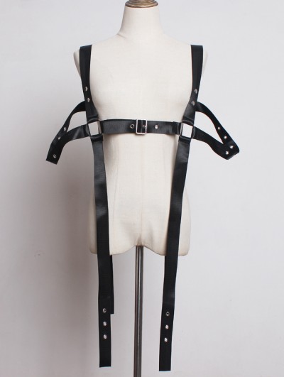 Black Fashion Gothic Punk PU Leather Belt Harness