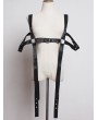 Black Fashion Gothic Punk PU Leather Belt Harness