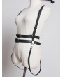 Black Gothic Punk PU Leather Buckle Belt Harness