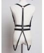 Black Gothic Punk PU Leather Buckle Belt Harness