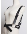 Black Gothic Punk PU Leather Pentagram Roop Harness