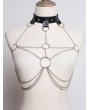 Black Gothic Punk Roop Chain Harness