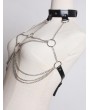 Black Gothic Punk Roop Chain Harness