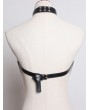 Black Gothic Punk Roop Chain Harness