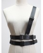 Black Gothic Punk PU Leather Buckle Belt Harness