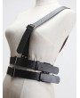 Black Gothic Punk PU Leather Buckle Belt Harness