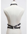 Black Gothic Punk PU Leather Buckle Belt Harness