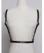 Black Gothic Punk PU Leather Buckle Belt Harness