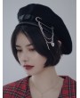 Black Street Fashion Gothic Punk Pin Chain Hat