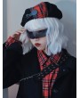 Black Street Fashion Gothic Plaid Hat