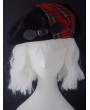 Black Street Fashion Gothic Plaid Hat