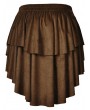 Dark in Love Brown Steampunk Irregular Short Skirt