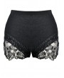 Dark in Love Black Gothic Lace Short Leggings for Women