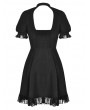 Dark in Love Black Gothic Girl Short Sleeve Heart Midi Dress