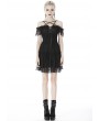 Dark in Love Black Gothic Off-the-Shoulder Lace Pentagram Short Dress