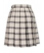 Dark in Love Ivory Street Fashion Gothic Grunge Irregular Pleated Plaid Short Skirt