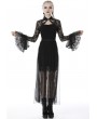 Dark in Love Black Vintage Gothic Lace Cape for Women