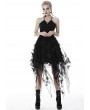 Dark in Love Black Gothic Butterfly Irregular Party Dress