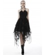 Dark in Love Black Gothic Butterfly Irregular Party Dress