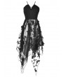Dark in Love Black Gothic Butterfly Irregular Party Dress
