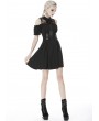 Dark in Love Black Gothic Off-the-Shoulder Short Dress