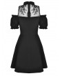 Dark in Love Black Gothic Off-the-Shoulder Short Dress