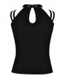 Dark in Love Black Gothic Punk Pentagram Sleeveless T-Shirt for Women