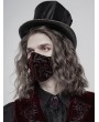 Punk Rave Red Gothic Embroidered Mask for Men