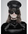 Punk Rave Black Gothic Punk Military Hat for Men