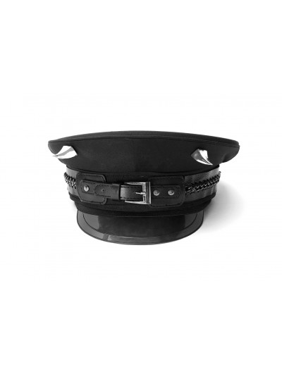 Punk Rave Black Gothic Punk Military Hat for Men