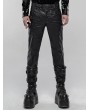 Punk Rave Black Gothic Punk Skull PU Leather Pants for Men