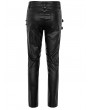 Punk Rave Black Gothic Punk Skull PU Leather Pants for Men