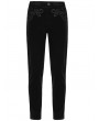 Punk Rave Black Retro Gothic Embroidered Trousers for Men