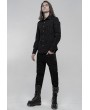 Punk Rave Black Gothic Punk Jacquard Long Sleeve Shirt for Men