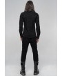 Punk Rave Black Gothic Punk Jacquard Long Sleeve Shirt for Men