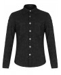 Punk Rave Black Gothic Punk Jacquard Long Sleeve Shirt for Men