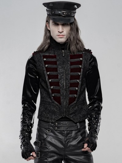 Punk Rave Black and Red Gorgeous Retro Gothic Vest for Men