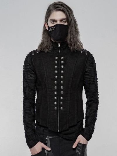 Street Cool Hipster Punk Metal Zipper Slim Fit Sleeveless Chest Vest main image 0