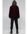 Punk Rave Dark Red Retro Velvet Gothic Long Sleeve Shirt for Men