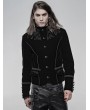 Punk Rave Black Vintage Embroidered Short Gothic Jacket for Men
