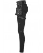 Punk Rave Black Women's Gothic Steampunk Leggings with Detachable Waistbag