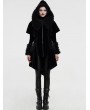 Punk Rave Black Velvet Winter Gothic Cape Coat for Women