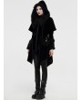 Punk Rave Black Velvet Winter Gothic Cape Coat for Women