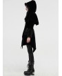 Punk Rave Black Velvet Winter Gothic Cape Coat for Women