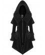 Punk Rave Black Velvet Winter Gothic Cape Coat for Women