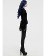 Punk Rave Black Retro Gorgeous Gothic Velvet Long Sleeve T-Shirt for Women