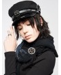 Punk Rave Black Gothic Punk Handsome Woolen Beret
