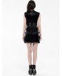 Punk Rave Black and Red Chinese Cheongsam Style Cyber Gothic Short Dress