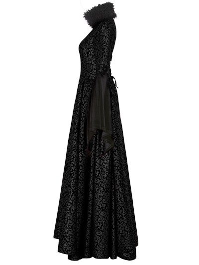 Black Victorian Gothic Dress Penny Dreadful Dark Gown Theater Steampunk Punk 324 