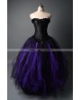 Black and Purple Gothic Corset Prom Party Dress